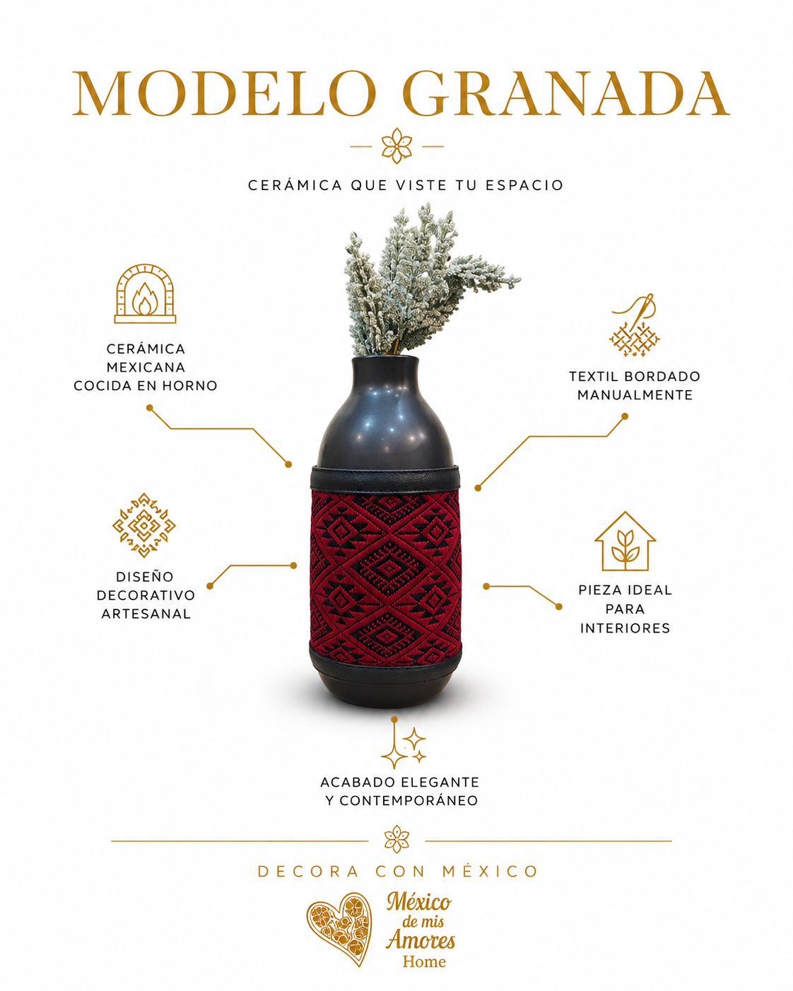 Jarrón Cerámica Granada